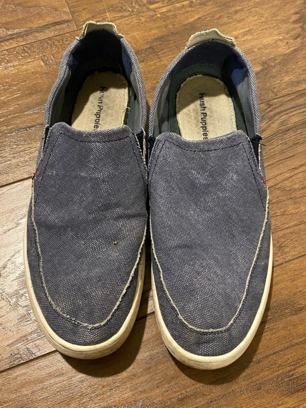 Hush Puppies Men’s Slip-On Canvas Loafers in Navy